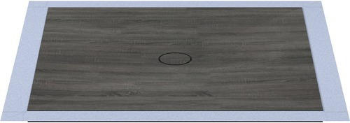 Bodengleiches Duschelement-Set Wesko Trentino 120x120x5,4 cm persische eiche