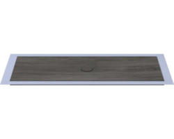 Bodengleiches Duschelement-Set Wesko Trentino 180x80x5,4 cm persische eiche