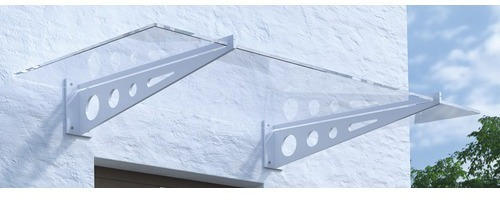 Vordach ARON Pultform Metz VSG 200x105 cm weiß ohne Wandanschlussprofil