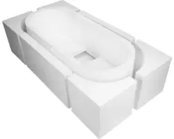 Rundumablage Wesko reckteck zu Badewanne Circulu rechteck 112,6x196,8 cm