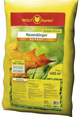 Herbst-Rasendünger WOLF-Garten LK-MU400 10 kg / 400m²