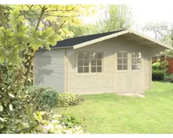 Gartenhaus Britta 17,5 m² 426 x 426 cm natur