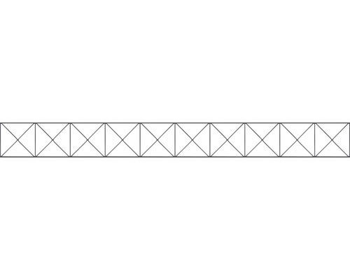 Dekorelement ALBERTS für Doppelstabmatte Nexus 200 x 20 cm anthrazit