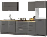 Hornbach Küchenzeile Held Möbel Mailand 606.1.6211 grau/grafit 290 cm