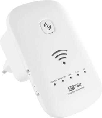 WLAN Repeater Avidsen 750 Mbit WLAN N Standard 2,4 und 5 Ghz WPS Verbindung LAN Port weiß