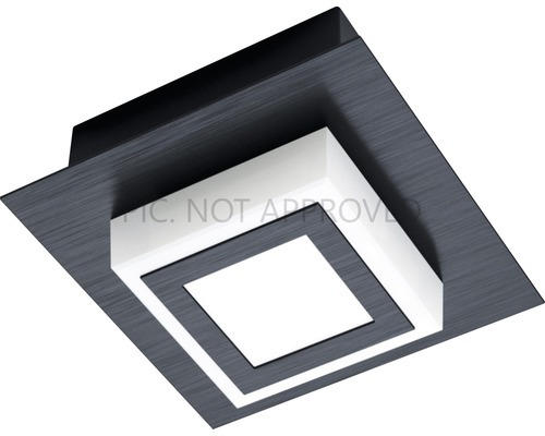 LED Deckenleuchte Masiano-1 3W 340 lm 3000 K warmweiß 120x120x55 mm schwarz