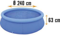 Aufstellpool Fast-Set-Pool PVC rund Ø 240x63 cm ohne Zubehör blau