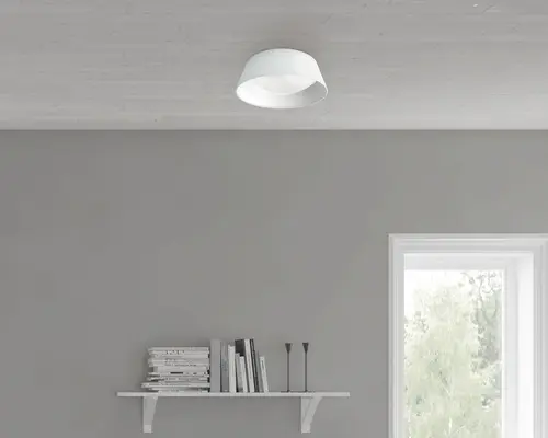 LED Deckenleuchte Metall/Kunststoff 14W 1100 lm 3000 K warmweiß HxØ 120x340 mm Dawn weiß