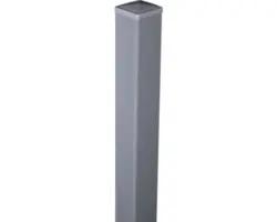 Pfosten GroJa inkl. Kappe Novara/Belfort zum Einbetonieren 6 x 6 x 240 cm silbergrau