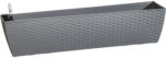 Hornbach Lafiora Balkonkasten 80 x 18,5 x 18,5 cm Kunststoff grau inkl. Drainageplatte und Selbstbewässerungssystem