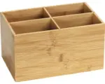 Hornbach Aufbewahrungsbox Wenko Terra 22x14x12 cm bambus mit 4 Fächern