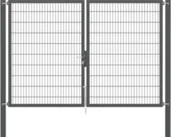 Stabgitter-Doppeltor ALBERTS Flexo Plus 8/6/8 300 x 200 cm inkl. Pfosten 10 x 10 cm anthrazit