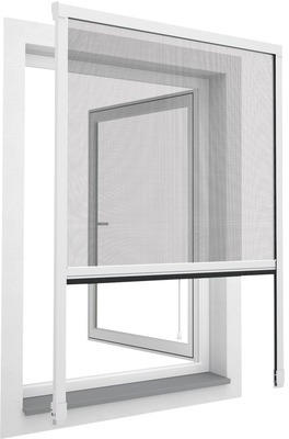 Insektenschutz home protect Rollo-Fenster Aluminium weiss 80x130 cm