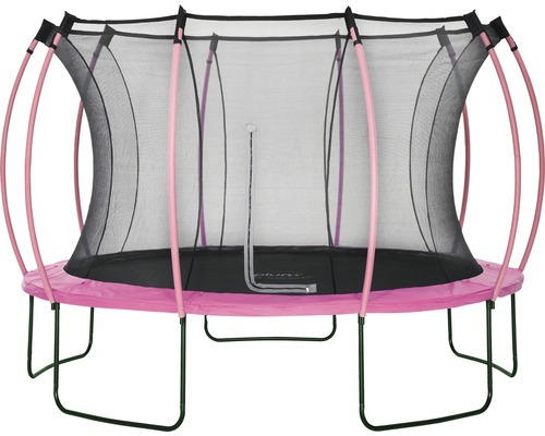 Trampolin plum Colours mit Netz 366 cm pink