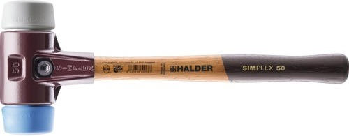 Schonhammer HALDER TPE-Soft/TPE-Mid Simplex Ø 60 mm, Holzstiel & Zweigeteiltes Stahlguss Gehäuse