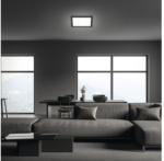 Hornbach LED Panel Metall/Kunststoff 12W 1400 lm 4000 K neutralweiß Backlight HxLxB 28x190x190 mm Slim eckig schwarz