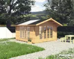 Hornbach Gartenhaus Palmako Irene inkl. Fußboden 380 x 380 cm tauchgrundiert braun