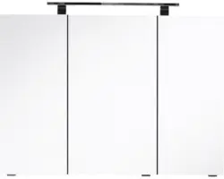 LED-Spiegelschrank Marlin SLEB10 3-türig 100x13x73 cm weiß matt