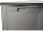 Hornbach Kissenbox Marla 143,5 x 53 x 57 cm 390 Liter abschließbar Kunststoff grau