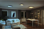 Hornbach LED Panel dimmbar 24W 1690 lm warmweiß- tageslichtweiß + RGBW HxLxB 25x450x450 mm Loria Rainbow schwarz/weiß mit Fernbedienung und Nachtlichtfunktion