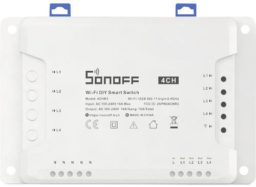 Aufputz Steuereinsatz Sonoff 4CHR3 Smart-Home Schaltermodul 4 Kanal für Hutprofilschine