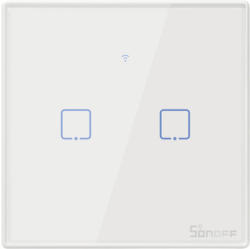 Unterputz Steuereinsatz Sonoff T2EU2C-TX Smart-Home Unterputz-Wandschalter 2 Kanal weiss, mit Funkempfän