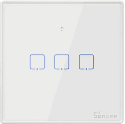 Unterputz Steuereinsatz Sonoff T2EU3C-TX Smart-Home Unterputz-Wandschalter 3 Kanal weiss, mit Funkempfän