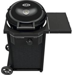 Gasgriller Outdoorchef Davos 570 G schwarz mit 1 Brenner, Fettauffangschale, Deckelthermometer, Seitenablage und Grillrost