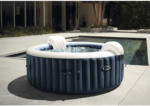 Hornbach Aufblasbarer Whirlpool Intex Pure Spa Bubble Massage mit integriertem Kalkschutzsystem, Wärmepumpe, 140 Luftdüsen und absperrbare Isolierabdeckung schwarz