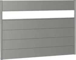 Zaunelement Aluminium biohort mit Glaseinsatz 200 x 135 cm quarzgrau-metallic