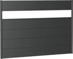 Zaunelement Aluminium biohort mit Glaseinsatz 200 x 135 cm dunkelgrau-metallic