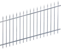 Zaun-Set ALBERTS Chaussee verstellbar zum Aufschrauben 8 x 1 m anthrazit