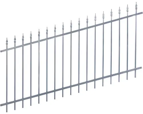 Zaun-Set ALBERTS Chaussee verstellbar zum Aufschrauben 8 x 1 m anthrazit