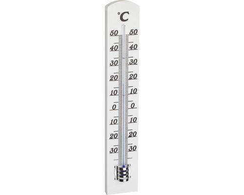 Innenthermometer Analog TFA Holz weiß Innen 180 mm