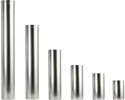 Ofenrohr Bertrams Ø 100 mm feueraluminiert silber 0,15 m