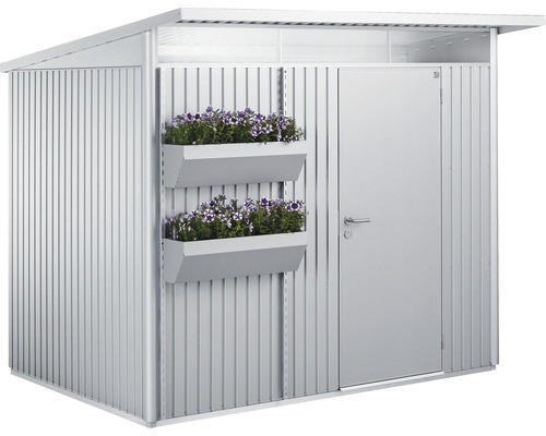 Blumenkasten Set biohort Flora Board 82x25x188 cm silber-metallic