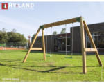 Hornbach Doppelschaukel Hyland Swing Holz natur