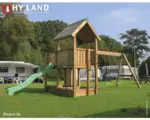 Hornbach Spielturm Hyland Projekt 3S inkl. Schaukel und Rutsche Grün