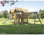 Hornbach Spielturm Hyland Projekt 8S inkl. Schaukel und Rutsche Grün