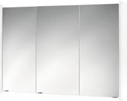 LED-Spiegelschrank Jokey Batu 3-türig 100x71x16 cm weiß
