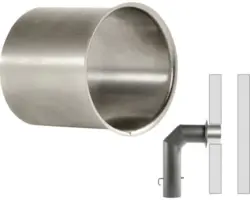 Ofenrohr-Wandfutter Bertrams Ø 120 mm blank silber