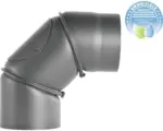 Hornbach Ofenrohr-Bogen Bertrams verstellbar 0-90° Ø 120 mm senotherm UHT-Hydro gussgrau mit Türe