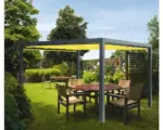 Hornbach Pavillon Grau 300 x 300 cm Dessin 7703 gelb ohne Senkrechtmarkise