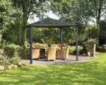 Hornbach Pavillon Palram - Canopia Palermo 3000 295 x 295 cm anthrazit