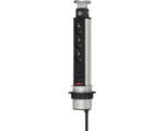 Hornbach Steckdosenleiste Brennenstuhl® versenkbar 3-fach mit USB Tower Power Charger 3G1,5 silber 2 m