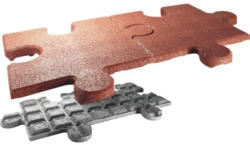 Fallschutzmatte-Puzzle terralastic 2,5 m² 100x50x4,5 cm rot