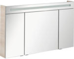 Hornbach LED-Spiegelschrank Fackelmann 3-türig 120x71x16 cm beige