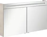 Hornbach LED-Spiegelschrank Fackelmann B.clever 2-türig 120x71x16 cm beige