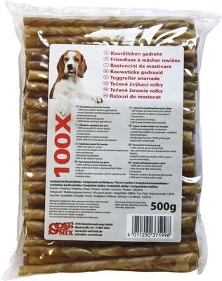 Hundesnack HUNDESPAßSS Kaurollen gedreht 100 Stück