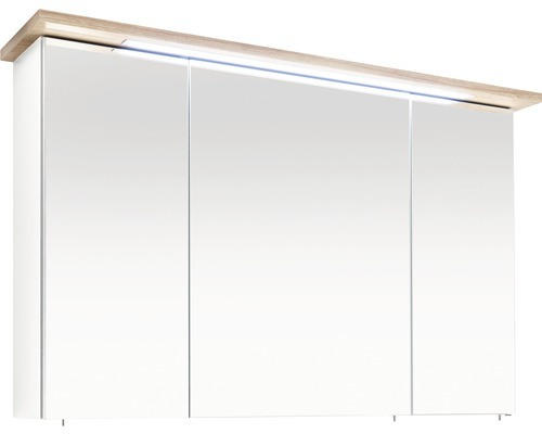 LED-Spiegelschrank Pelipal Cesa III 3-türig 72x115 cm weiß